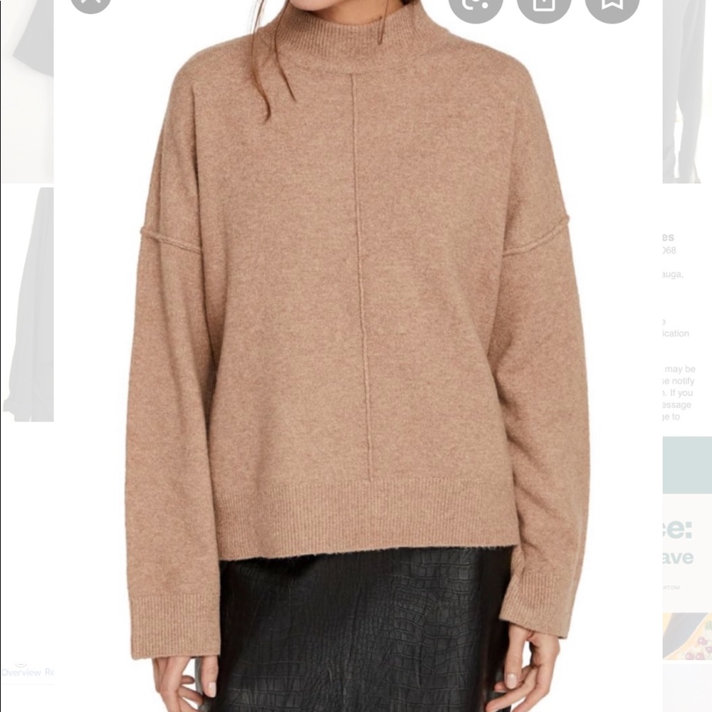 Noisy May Mockneck Sweater - Camel